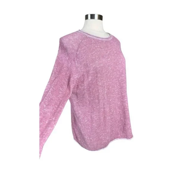 Eileen Fisher Sweater Women Medium M Organic Cotton & Linen Pink boho Lagenlook - Picture 7 of 14